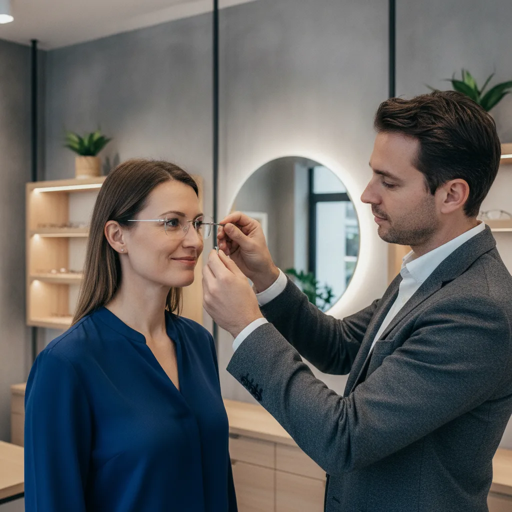 ajustage lunettes sur mesure opticien
